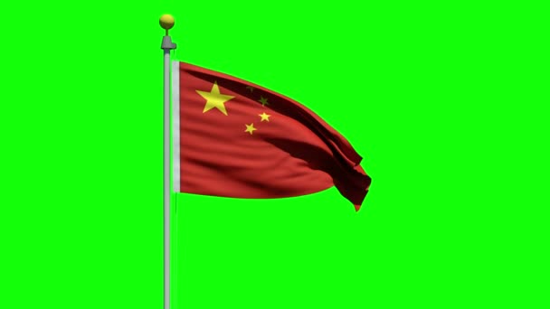 Flagge Chinas schwenken — Stockvideo