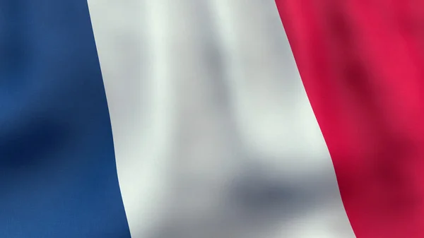 3D reso sventolare bandiera francese — Foto Stock