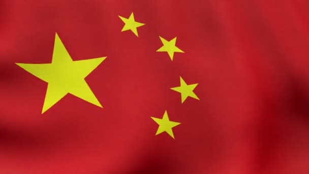 Loopbare Chinese wapperende vlag animatie — Stockvideo