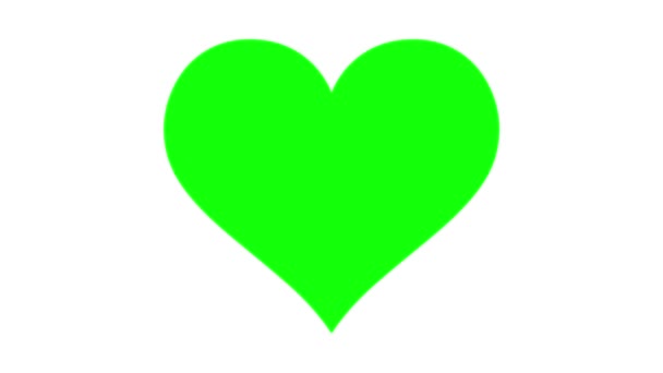 Loopable latiendo corazón pantalla verde — Vídeo de stock