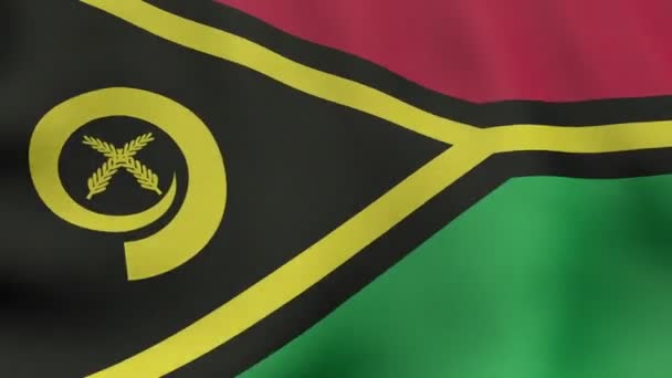 Loopable acenando animação bandeira Vanuatuan — Vídeo de Stock