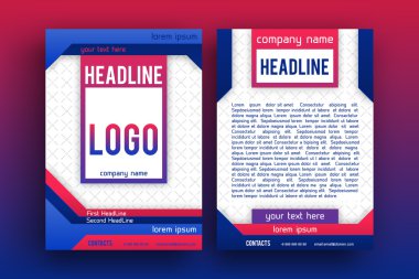 Vektör broşür tasarım düzeni şablonu