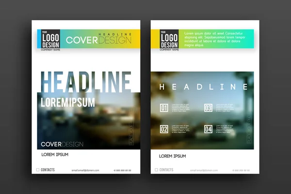 Modelo de layout de design de folheto vetorial —  Vetores de Stock