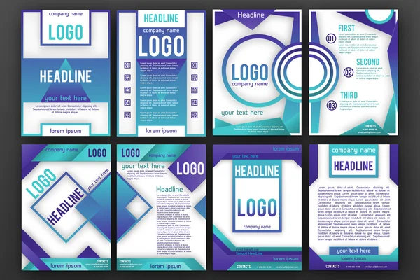 Vector Brochure design Layout template set