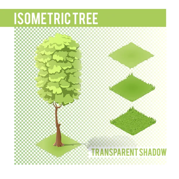 Изометрическое дерево 002 — стоковый вектор