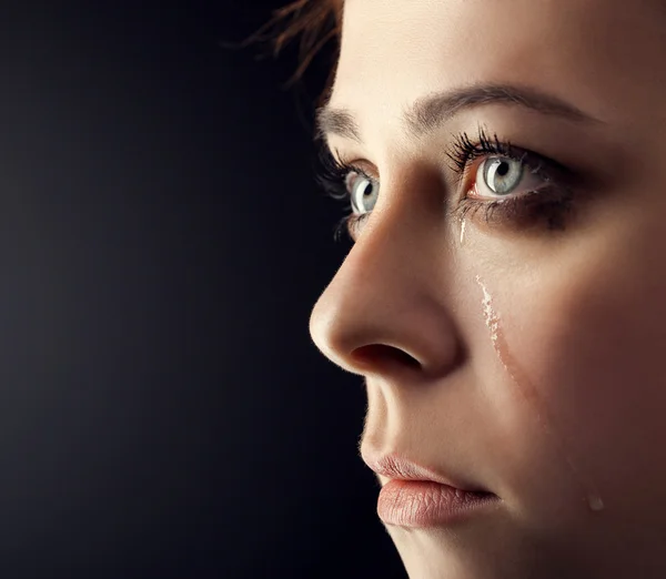 Menina beleza chorar — Fotografia de Stock