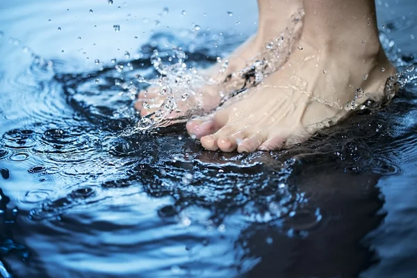 Water in hand — Stock Photo, Image