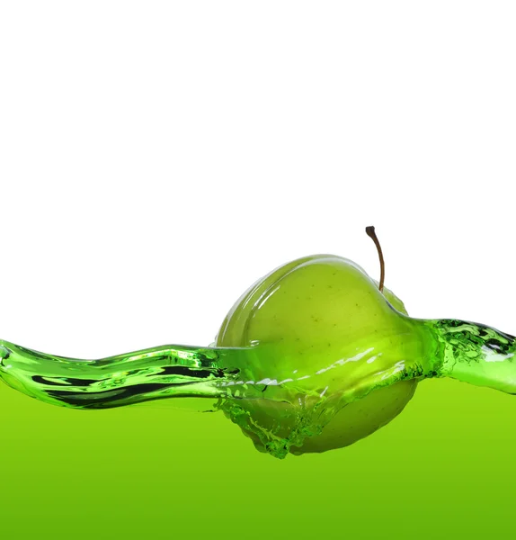 Apple in juice — Stock Photo, Image