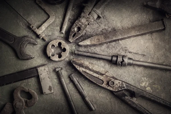 Grungy old tools — Stock Photo, Image