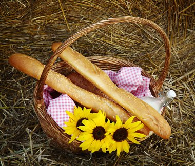 süt ve ekmek sepeti