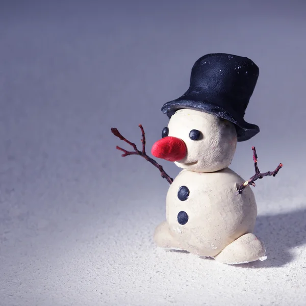 Plasticine snowman — Stock Photo, Image