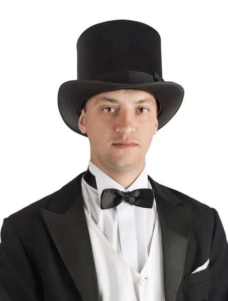 Magician in suit — Stock Photo, Image