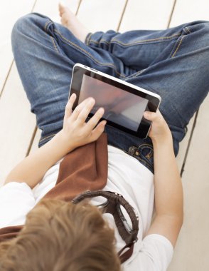 Güzellik genç tablet pc ile