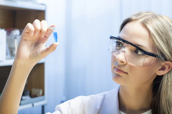 Scientist in chemical laboratory Stock Photo