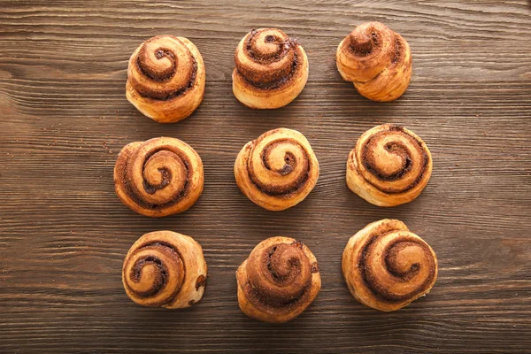 9 cinnamon rolls — Stock Photo, Image