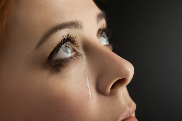 Menina beleza chorar — Fotografia de Stock