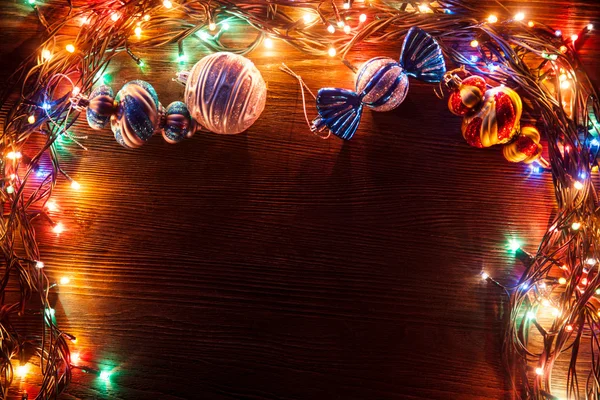 Vánoční dekorace, sníh, dárkové krabice, hvězda — Stock fotografie