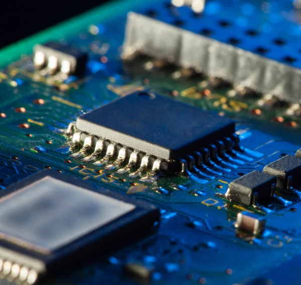 Circuit board with processor — Stock Photo, Image