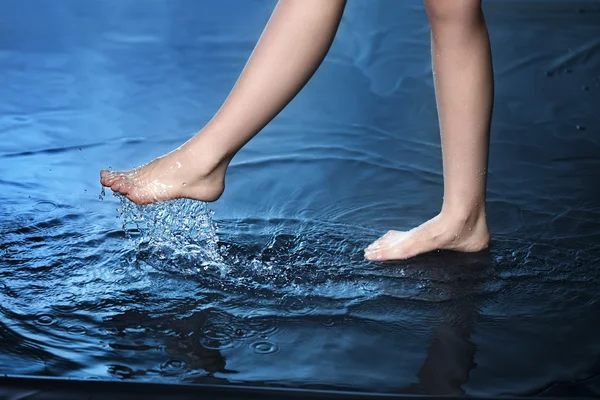 Water in de hand — Stockfoto