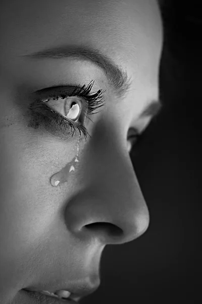 Menina beleza chorar — Fotografia de Stock