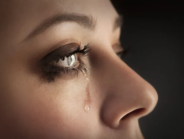 Menina beleza chorar — Fotografia de Stock