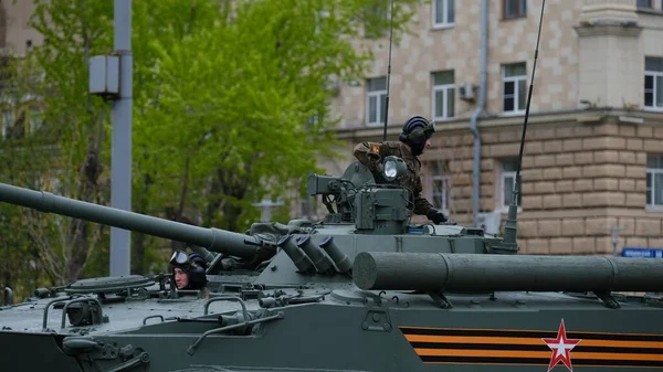 Mosca Federazione Russa 2021 Sfilata Attrezzature Militari Dedicata Giorno Della — Foto Stock