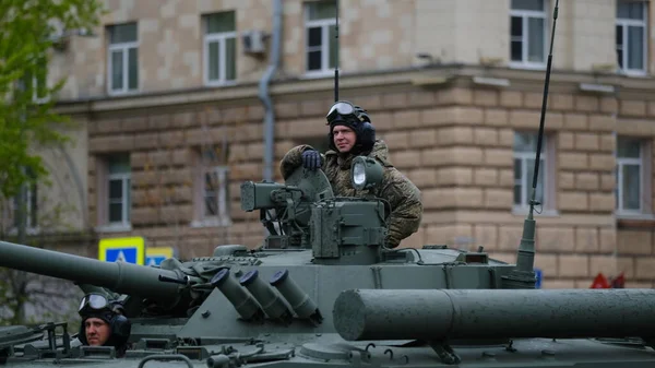 Moskou Russische Federatie 2021 Parade Van Militaire Uitrusting Gewijd Aan — Stockfoto