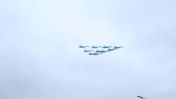 Москва Российская Федерация 2021 Парад Военной Техники Посвященный Дню Победы — стоковое фото