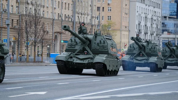 Moscú Federación Rusa 2021 Desfile Equipo Militar Dedicado Día Victoria — Foto de Stock