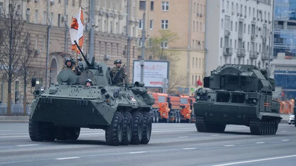 Moskva Ruská Federace 2021 Přehlídka Vojenského Vybavení Věnovaná Dni Vítězství — Stock fotografie