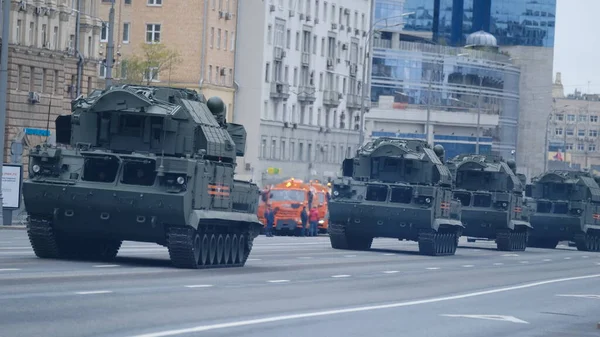 Moscú Federación Rusa 2021 Desfile Equipo Militar Dedicado Día Victoria — Foto de Stock