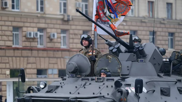 Moskou Russische Federatie 2021 Parade Van Militaire Uitrusting Gewijd Aan — Stockfoto