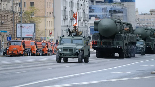 Moskau Russische Föderation 2021 Parade Militärischer Ausrüstung Zum Tag Des — Stockfoto