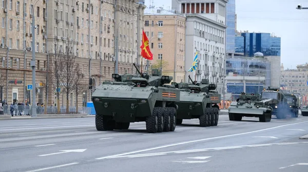 Moscú Federación Rusa 2021 Desfile Equipo Militar Dedicado Día Victoria — Foto de Stock