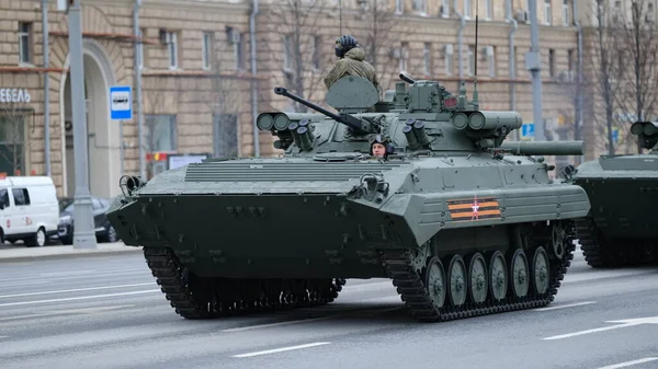 Moskva Ryska Federationen 2021 Den Parad Militär Utrustning Tillägnad Segerdagen — Stockfoto
