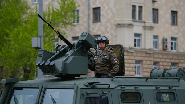 Moscou Federação Russa 2021 Desfile Equipamentos Militares Dedicados Dia Vitória — Fotografia de Stock