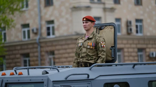 Moscou Federação Russa 2021 Desfile Equipamentos Militares Dedicados Dia Vitória — Fotografia de Stock