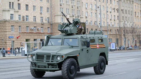 Moskva Ruská Federace 2021 Přehlídka Vojenského Vybavení Věnovaná Dni Vítězství — Stock fotografie