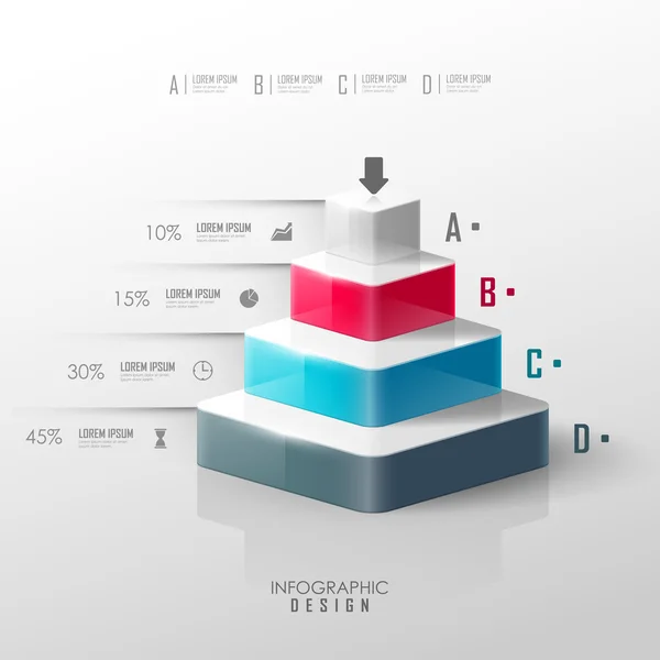 Modello per infografica o web design — Vettoriale Stock