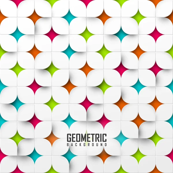 Witte geometrische achtergrond — Stockvector