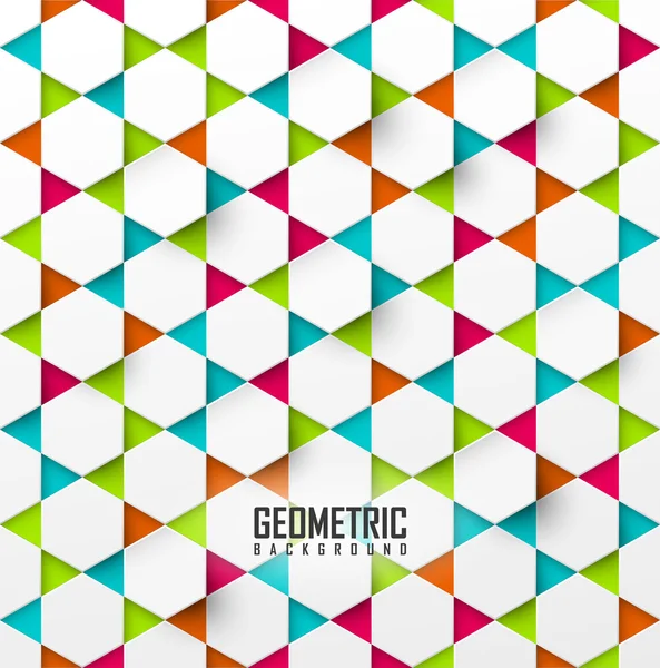 Bílé geometrické pozadí — Stockový vektor