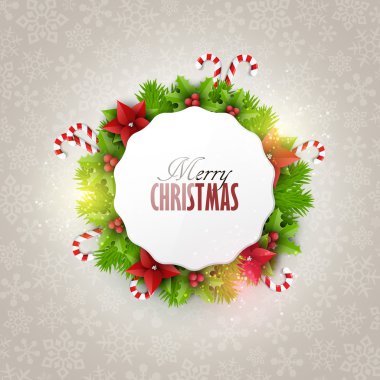 Noel kartı. Vektör illüstrasyonu.