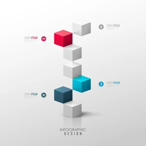 Modelo para infográfico ou web design —  Vetores de Stock