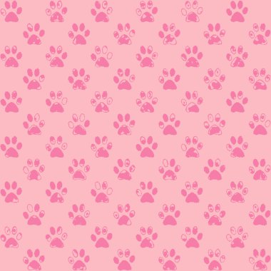 Çakmak, sorunsuz arka plan deseni üzerinde pembe, karanlıkta gölcüğününiçine pençe izleri