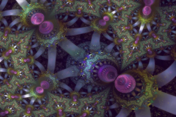 Floraciones fractales en colores pastel suaves —  Fotos de Stock