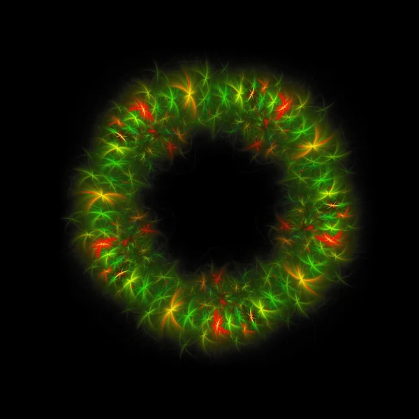 Hermosa corona fractal de Navidad sobre fondo oscuro —  Fotos de Stock