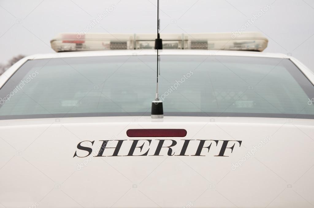 Rear end of a sheriff's patrol car