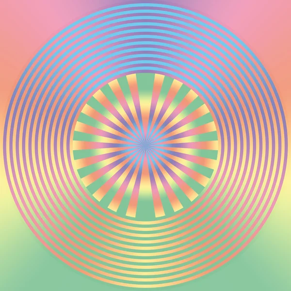 Abstract circular pattern with gradient lines and rays — Stock Photo, Image