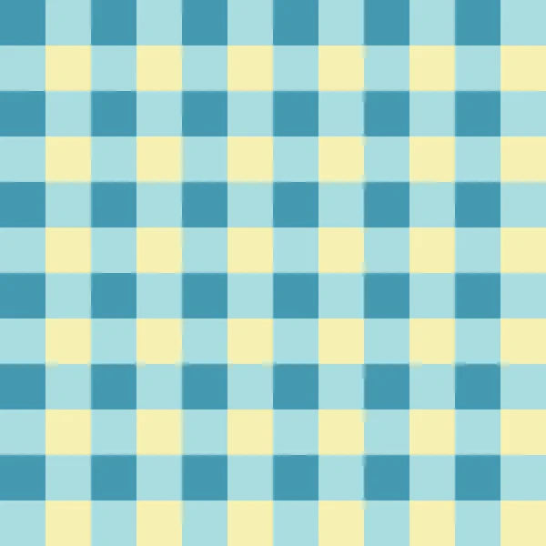 Pale yellow, cyan and blue checkered seamless background pattern — Stock Photo, Image