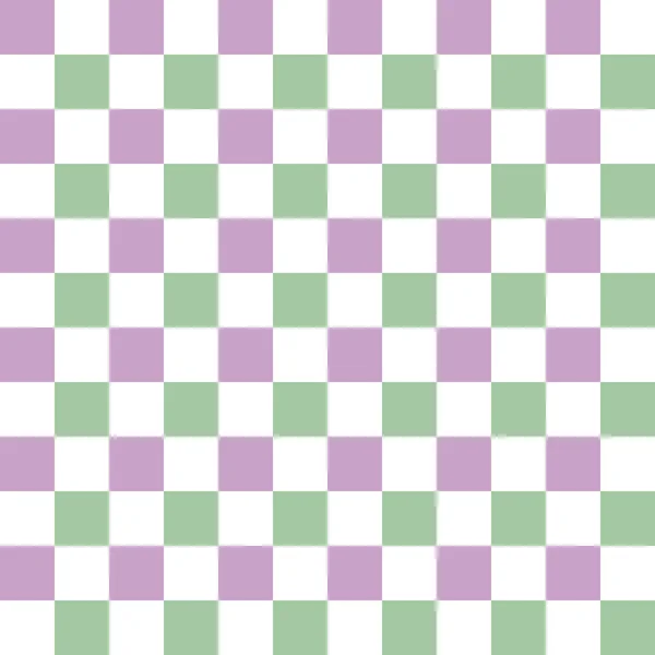 Seamless checketed pattern with complementary colors lilac, light green and white